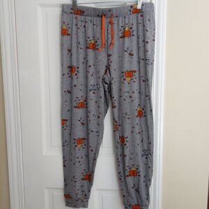 LIFE IS GOOD Fall Halloween Pumpkin Grey Pajama Bottoms – Wmns XL